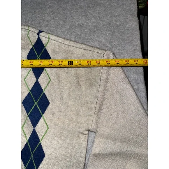 Disney Parks Monsters University Sweater Large Cream Navy V-Neck MU - Picture 9 of 14